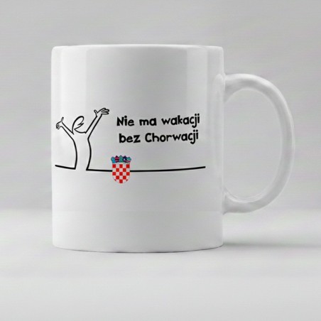Kubek Nie ma wakacji bez Chorwacji – z humorem i herbem | Droga do Chorwacji
