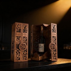 Drewniana skrzynka na alkohol Steampunk – wyjątkowy prezent | Droga do Chorwacji