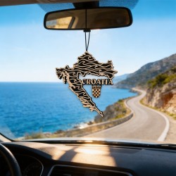 Zawieszka do auta Chorwacja – zapach wakacji w podróży | Droga do Chorwacji